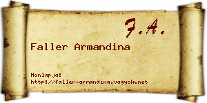 Faller Armandina névjegykártya